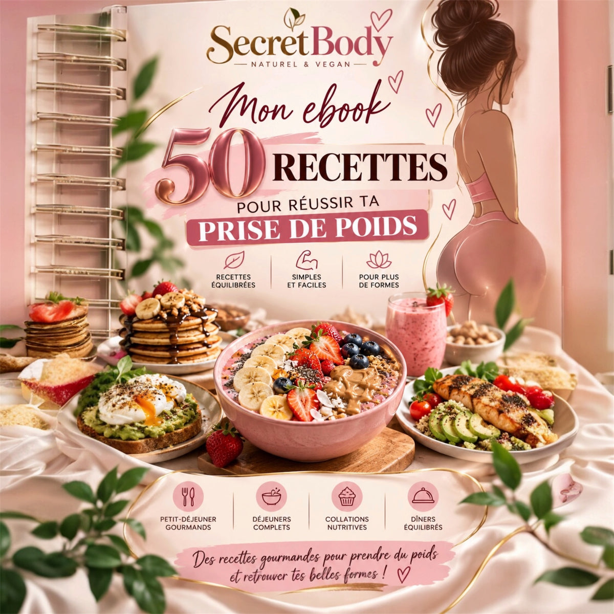 50 recettes Prise de poids : Objectifs 2000kal/jours